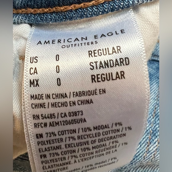American Eagle Mom Jeans Size 0 Regular - Picture 3 of 4